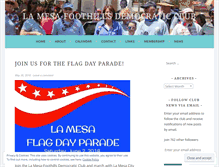 Tablet Screenshot of lamesafoothillsdemocraticclub.com